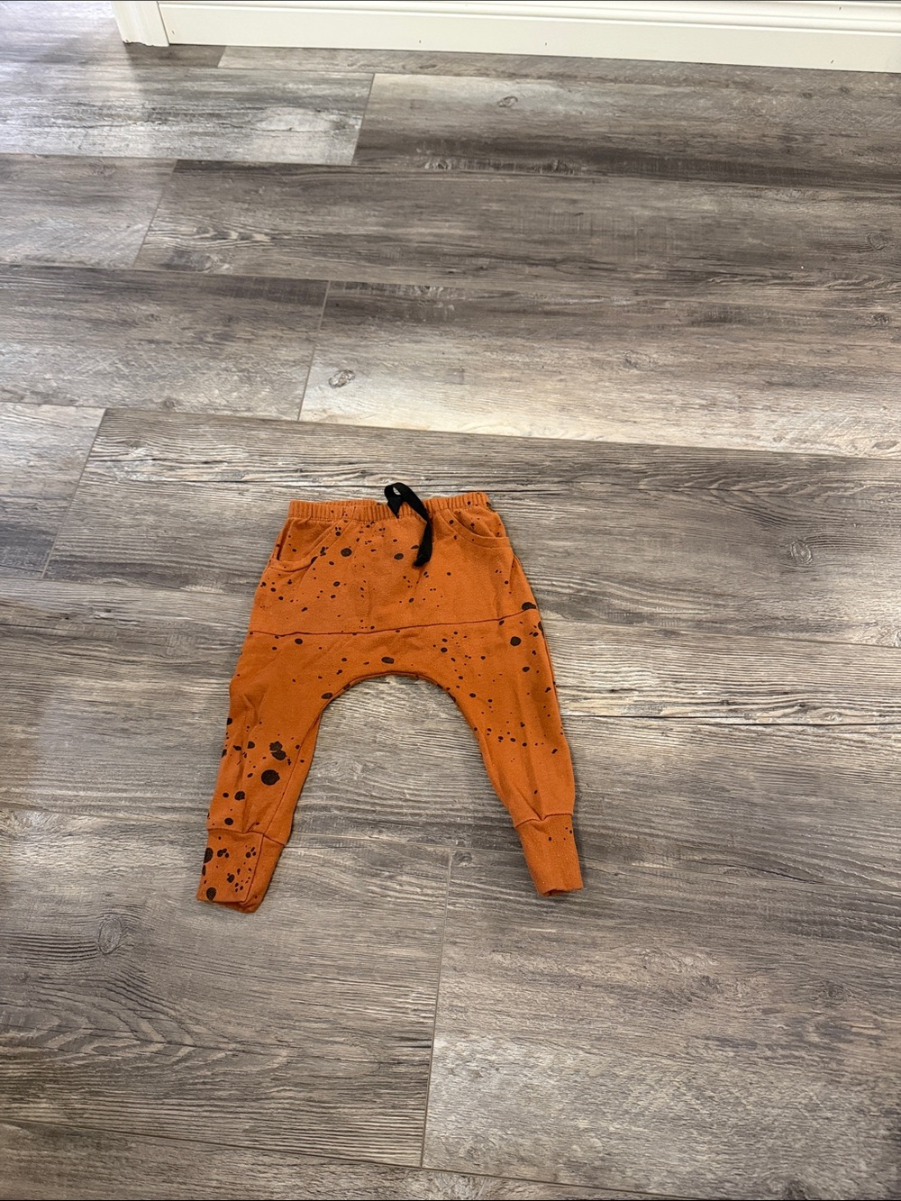 Posh & Cozy Kids Orange Splatter Jogger Pants - Casual Comfort